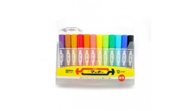 Permanent Marker 12 Colors Hi-mckie