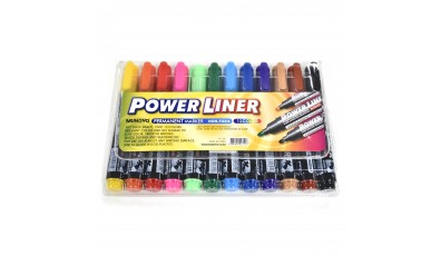 Powerliner Permanent Marker 12's Assorted Colors