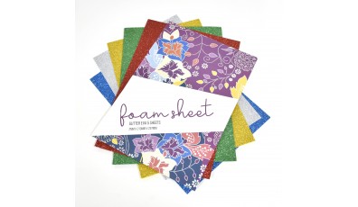 Eva Foam Sheet - Glitter - Assorted colors