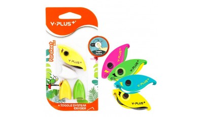 Eraser - PARAKEET MINI (1pc with 3 refill erasers per Blister Card)
